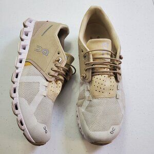 On Cloud 50/50 White Beige Shoes Sneakers Women's Size 8